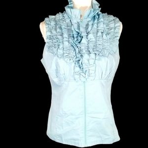 DS by Debbie Schuchat Sleeveless Ruffled Blouse.  10